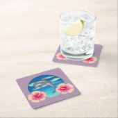 Dolphin Paradise Rechteckiger Pappuntersetzer (Vor Ort)