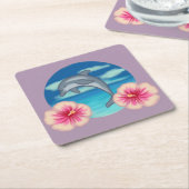 Dolphin Paradise Rechteckiger Pappuntersetzer (angewinkelt)