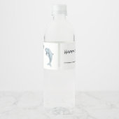 Dolphin Party Kids Personal Water Flasche Etikett (Rückseite)
