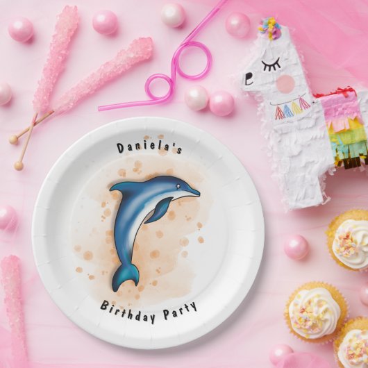 Dolphin-Party Pappteller (Party)