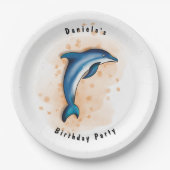 Dolphin-Party Pappteller (Vorderseite)