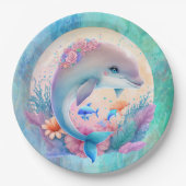 Dolphin-Party Pappteller (Vorderseite)