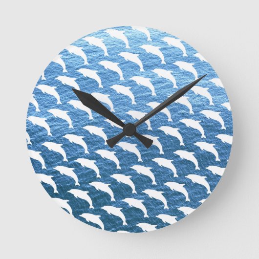 Dolphin Pattern Runde Wanduhr (Vorderseite)