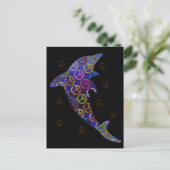Dolphin Peace Donnerstag Postkarte (Stehend Vorderseite)