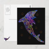 Dolphin Peace Donnerstag Postkarte (Vorne/Hinten)