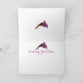 Dolphin Peace Mittwoch Grußkarte Karte (Innenseite)