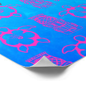 Dolphin Peace Pink Poster (Ecke)