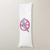 Dolphin Peace Pink Seitenschläferkissen (Vorderseite Vertikal)