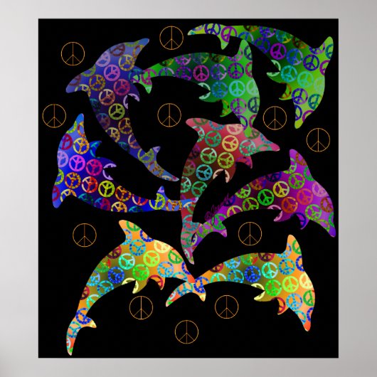 Dolphin Peace Pod Poster (Vorne)