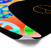 Dolphin Peace Sunday Print Poster (Ecke)