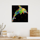 Dolphin Peace Sunday Print Poster (Küche)