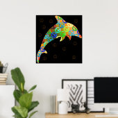Dolphin Peace Sunday Print Poster (Heimbüro)