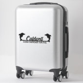 Dolphin Personalisiert Address Mailbox-Aufkleber Aufkleber (Koffer)