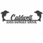 Dolphin Personalisiert Address Mailbox-Aufkleber Aufkleber (Vorderseite)