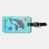 Dolphin Personalisiert Gepäckanhänger (Vorderseite horizontal)