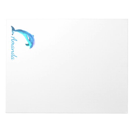 Dolphin Personalisiert Notizblock (Vorderseite)