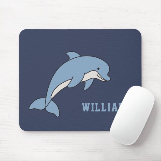 Dolphin Personalisierter Individuelle Name zurück  Mousepad (Mit Mouse)