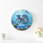Dolphin Personalizable Wall Clock Große Wanduhr (Zuhause)