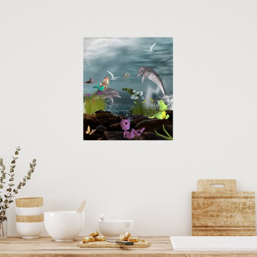 Dolphin_play Poster (Küche)