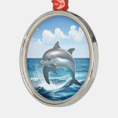 Dolphin Playing im Meer Ornamente (Links)