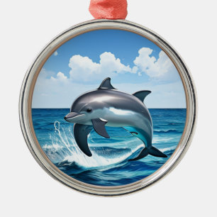 Dolphin Playing im Meer Ornamente