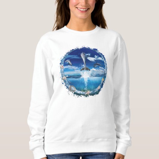 Dolphin Pod Cast Party Sweatshirt (Vorderseite)