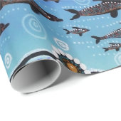 Dolphin Pod Wrapping Paper 1 Geschenkpapier (Rolleneckpunkt)