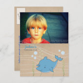 Dolphin Pool Geburtstagsparty Einladung PostCard (Vorne/Hinten)