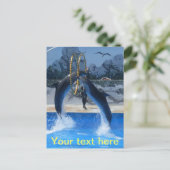 Dolphin Postcard Postkarte (Stehend Vorderseite)