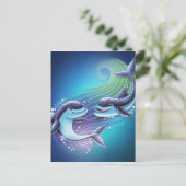 Dolphin Postcard Postkarte (Stehend Vorderseite)