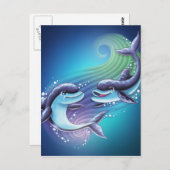 Dolphin Postcard Postkarte (Vorne/Hinten)