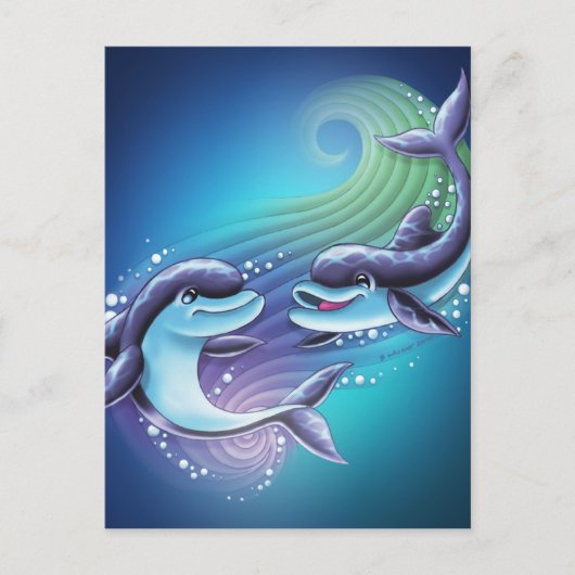 Dolphin Postcard Postkarte (Vorderseite)