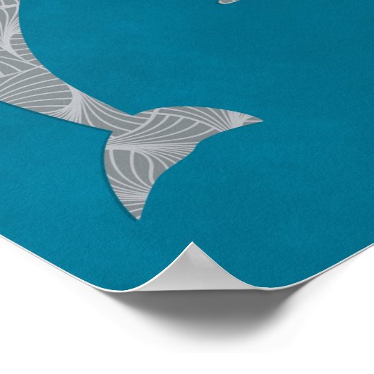 Dolphin Poster, Dolphin Wall Decke, Dolphin Print Poster (Ecke)