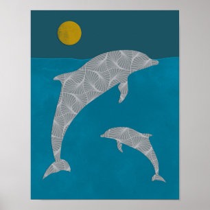 Dolphin-Poster, Dolphin-Wanddekor, Dolphin-Printme Poster