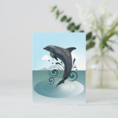 Dolphin Postkarte (Stehend Vorderseite)
