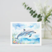 Dolphin Postkarte (Stehend Vorderseite)