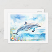 Dolphin Postkarte (Vorne/Hinten)