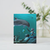 Dolphin Postkarte (Stehend Vorderseite)
