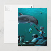 Dolphin Postkarte (Vorne/Hinten)