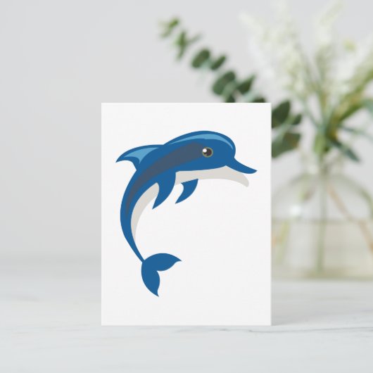 Dolphin Postkarte (Stehend Vorderseite)