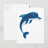 Dolphin Postkarte (Vorne/Hinten)
