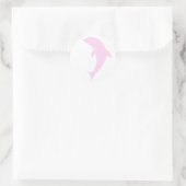 Dolphin-Preppy-sauberes, einfaches Meer Runder Aufkleber (Tasche)