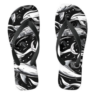 Dolphin Print Flip Flops Badesandalen