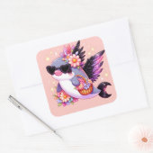 Dolphin Quadratischer Aufkleber (Umschlag)