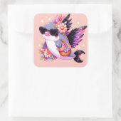 Dolphin Quadratischer Aufkleber (Tasche)
