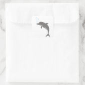 Dolphin Quadratischer Aufkleber (Tasche)