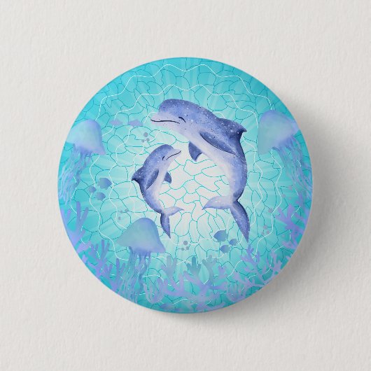 Dolphin, Quallen Button (Vorderseite)