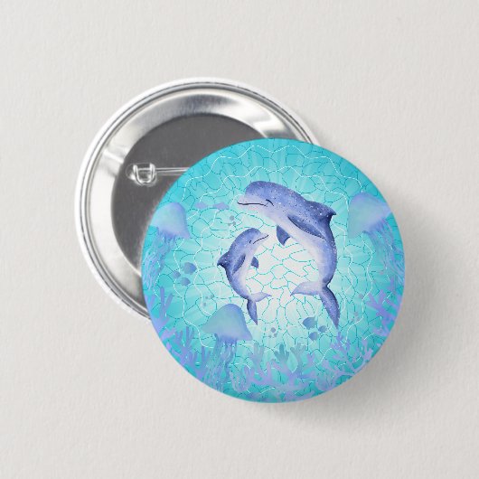Dolphin, Quallen Button (Vorne & Hinten)