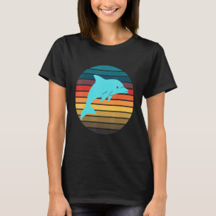 Dolphin Quote Dolphin Retro Sunset Vintag Cool T-Shirt