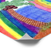 Dolphin Rainbow Poster (Ecke)
